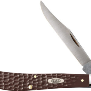 CASE KNIVES JIGGED BROWN - SYNTHETIC SLIMLINE TRAPPER
