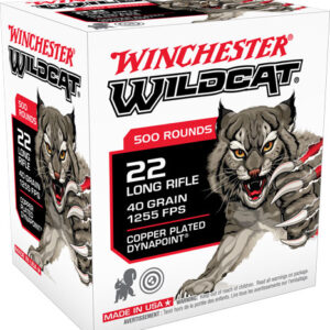 WINCHESTER WILDCAT 22LR 40GR - COPPER PLATED 500RD 10BX/CS