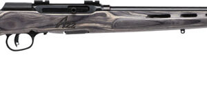SAVAGE A22 22WMR HVY BBL 22" - ACCU TGR BLU/GRY LAM T-HOLE